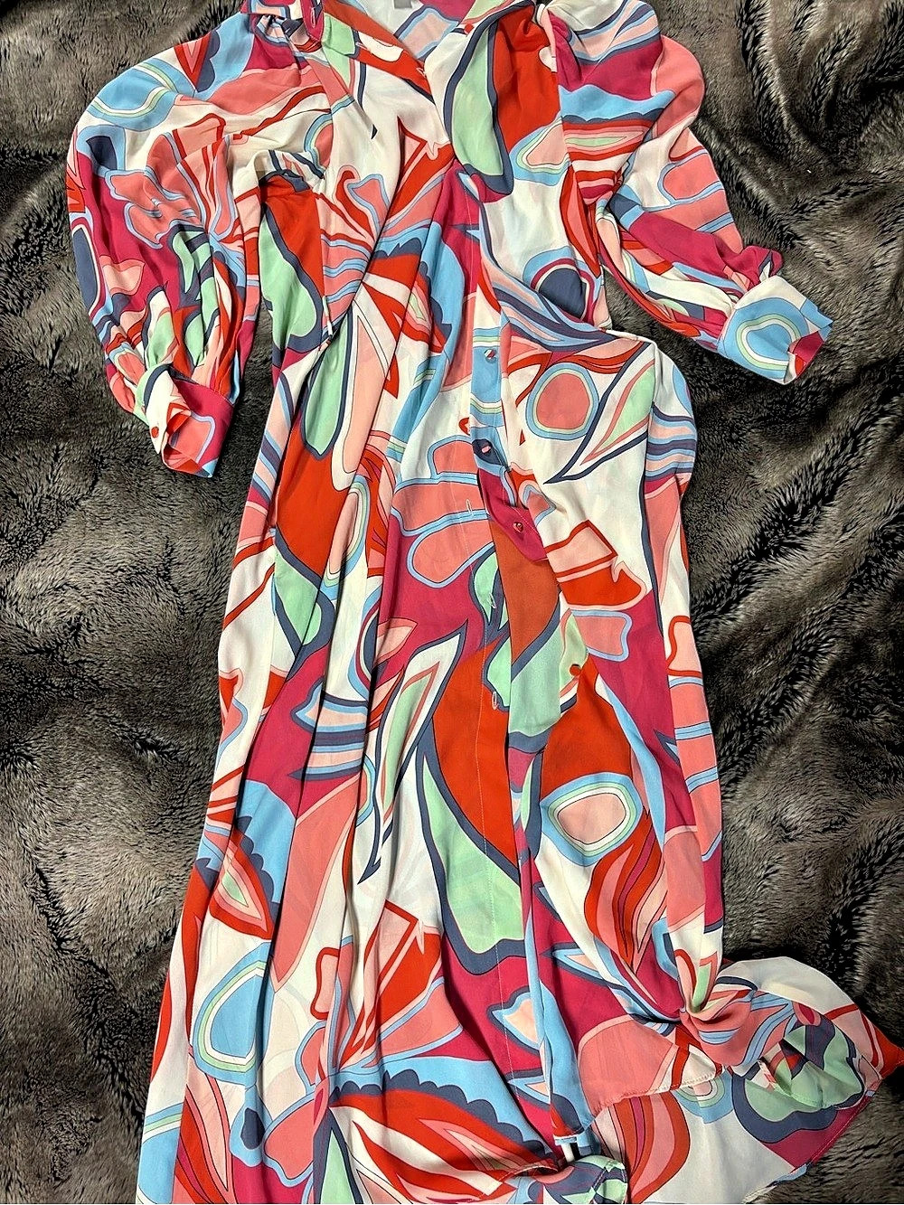 Alexi Abstract Print Maxi Dress Like New